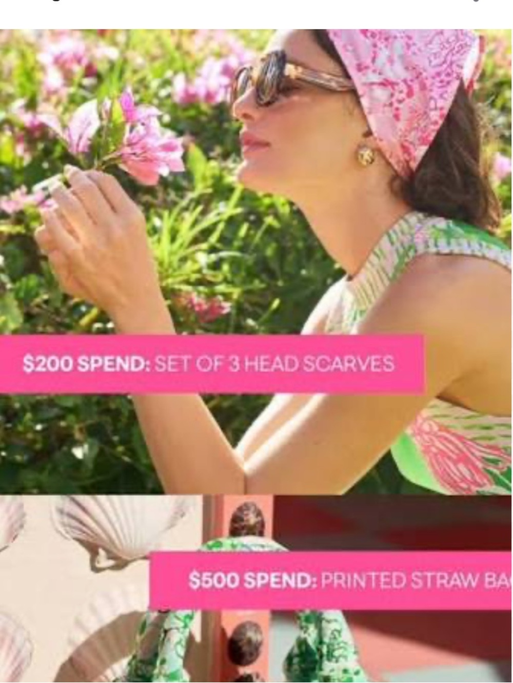 NIP Lilly Pulitzer GWP head scarves